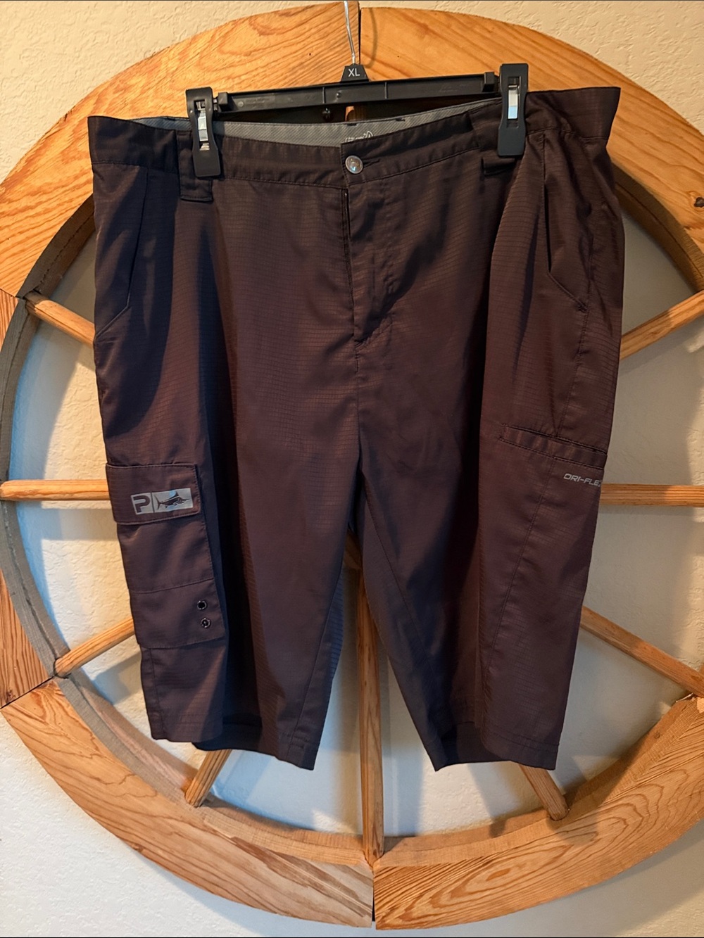 Pelagic Dark Black Men's Cargo Shorts with Utility Pockets
